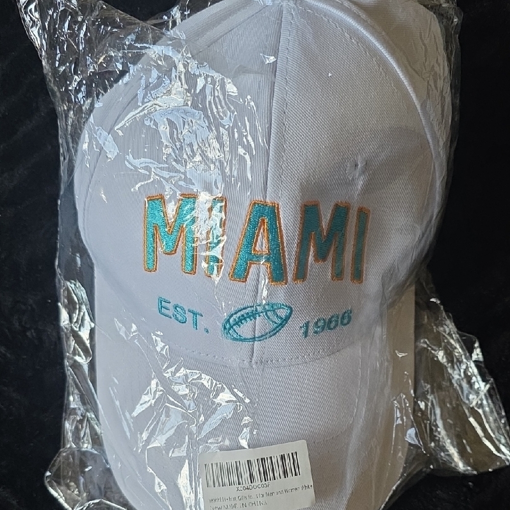White Miami Embroidered Cap